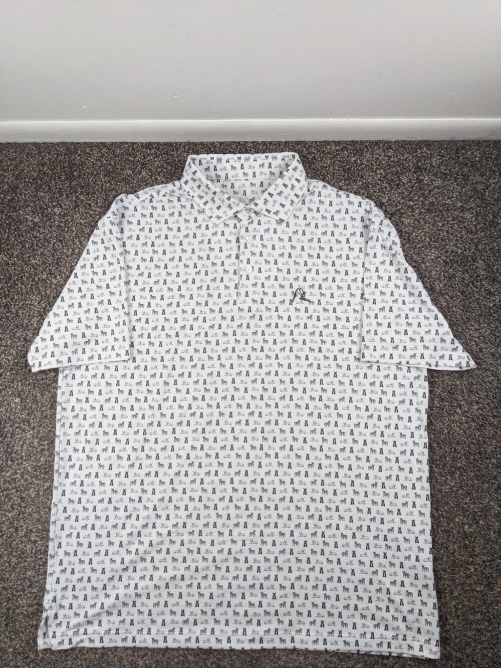 Rhoback Polo Shirt All Over Frenchie French Bulldogs Performance Mens XL - Picture 2 of 10